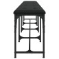 vidaXL Banco de comedor acero y cuero sintético negro 248x32x45 cm vidaXL Banco de comedor acero y cuero sintético negro 248x32x45 cm
