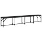 vidaXL Banco de comedor acero y cuero sintético negro 248x32x45 cm vidaXL Banco de comedor acero y cuero sintético negro 248x32x45 cm