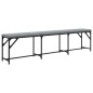 vidaXL Banco de comedor acero y tela gris claro 186x32x45 cm vidaXL Banco de comedor acero y tela gris claro 186x32x45 cm