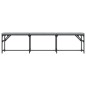 vidaXL Banco de comedor acero y tela gris claro 186x32x45 cm vidaXL Banco de comedor acero y tela gris claro 186x32x45 cm