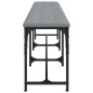 vidaXL Banco de comedor acero y tela gris claro 186x32x45 cm vidaXL Banco de comedor acero y tela gris claro 186x32x45 cm