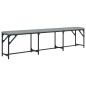 vidaXL Banco de comedor acero y tela gris claro 186x32x45 cm vidaXL Banco de comedor acero y tela gris claro 186x32x45 cm