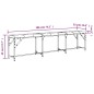 vidaXL Banco de comedor acero y tela gris claro 186x32x45 cm vidaXL Banco de comedor acero y tela gris claro 186x32x45 cm