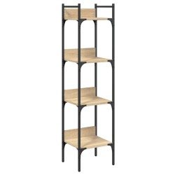 vidaXL Librería de 4 estantes madera roble Sonoma 35x30x138,5 cm