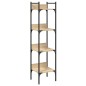 vidaXL Librería de 4 estantes madera roble Sonoma 35x30x138,5 cm vidaXL Librería de 4 estantes madera roble Sonoma 35x30x138,5 cm