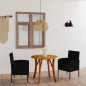 vidaXL Juego de comedor de jardín 3 piezas negro
