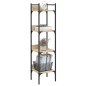 vidaXL Librería de 4 estantes madera roble Sonoma 35x30x138,5 cm vidaXL Librería de 4 estantes madera roble Sonoma 35x30x138,5 cm