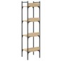 vidaXL Librería de 4 estantes madera roble Sonoma 35x30x138,5 cm vidaXL Librería de 4 estantes madera roble Sonoma 35x30x138,5 cm