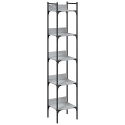 vidaXL Librería de 5 estantes madera gris Sonoma 35x30x174 cm