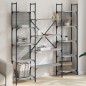 vidaXL Estantería de madera ingeniería gris Sonoma 155,5x24x166,5 cm vidaXL Estantería de madera ingeniería gris Sonoma 155,5x24x166,5 cm