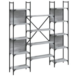 vidaXL Estantería de madera ingeniería gris Sonoma 155,5x24x166,5 cm