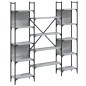vidaXL Estantería de madera ingeniería gris Sonoma 155,5x24x166,5 cm vidaXL Estantería de madera ingeniería gris Sonoma 155,5x24x166,5 cm