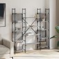 vidaXL Estantería de madera ingeniería gris Sonoma 155,5x24x166,5 cm vidaXL Estantería de madera ingeniería gris Sonoma 155,5x24x166,5 cm