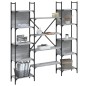 vidaXL Estantería de madera ingeniería gris Sonoma 155,5x24x166,5 cm vidaXL Estantería de madera ingeniería gris Sonoma 155,5x24x166,5 cm