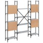 vidaXL Estantería de madera ingeniería gris Sonoma 155,5x24x166,5 cm vidaXL Estantería de madera ingeniería gris Sonoma 155,5x24x166,5 cm