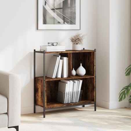 vidaXL Estantería madera de ingeniería roble ahumado 72x28x77,5 cm