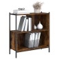 vidaXL Estantería madera de ingeniería roble ahumado 72x28x77,5 cm vidaXL Estantería madera de ingeniería roble ahumado 72x28x77,5 cm