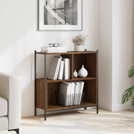 vidaXL Estantería madera de ingeniería marrón roble 72x28x77,5 cm