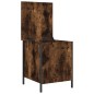 vidaXL Banco almacenaje madera ingeniería roble ahumado 40x42,5x50 cm vidaXL Banco almacenaje madera ingeniería roble ahumado 40x42,5x50 cm