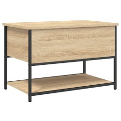 vidaXL Banco almacenaje madera ingeniería roble Sonoma 70x42,5x47 cm