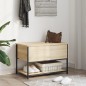 vidaXL Banco almacenaje madera ingeniería roble Sonoma 70x42,5x47 cm vidaXL Banco almacenaje madera ingeniería roble Sonoma 70x42,5x47 cm