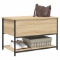 vidaXL Banco almacenaje madera ingeniería roble Sonoma 70x42,5x47 cm vidaXL Banco almacenaje madera ingeniería roble Sonoma 70x42,5x47 cm
