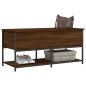 vidaXL Banco almacenaje madera ingeniería marrón roble 100x42,5x47 cm