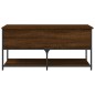 vidaXL Banco almacenaje madera ingeniería marrón roble 100x42,5x47 cm