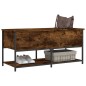 vidaXL Banco almacenaje madera ingeniería roble ahumado 100x42,5x47 cm vidaXL Banco almacenaje madera ingeniería roble ahumado 100x42,5x47 cm