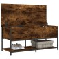 vidaXL Banco almacenaje madera ingeniería roble ahumado 100x42,5x47 cm vidaXL Banco almacenaje madera ingeniería roble ahumado 100x42,5x47 cm