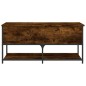 vidaXL Banco almacenaje madera ingeniería roble ahumado 100x42,5x47 cm vidaXL Banco almacenaje madera ingeniería roble ahumado 100x42,5x47 cm