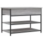 vidaXL Banco zapatero madera de ingeniería gris Sonoma 70x42,5x50 cm vidaXL Banco zapatero madera de ingeniería gris Sonoma 70x42,5x50 cm