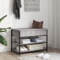 vidaXL Banco zapatero madera de ingeniería gris Sonoma 70x42,5x50 cm vidaXL Banco zapatero madera de ingeniería gris Sonoma 70x42,5x50 cm