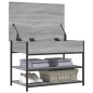 vidaXL Banco zapatero madera de ingeniería gris Sonoma 70x42,5x50 cm vidaXL Banco zapatero madera de ingeniería gris Sonoma 70x42,5x50 cm