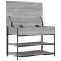 vidaXL Banco zapatero madera de ingeniería gris Sonoma 70x42,5x50 cm vidaXL Banco zapatero madera de ingeniería gris Sonoma 70x42,5x50 cm