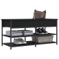 vidaXL Banco zapatero madera de ingeniería negro 100x42,5x50 cm vidaXL Banco zapatero madera de ingeniería negro 100x42,5x50 cm