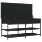 vidaXL Banco zapatero madera de ingeniería negro 100x42,5x50 cm vidaXL Banco zapatero madera de ingeniería negro 100x42,5x50 cm
