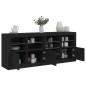 vidaXL Aparador con luces LED negro 164x37x67 cm vidaXL Aparador con luces LED negro 164x37x67 cm