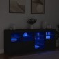 vidaXL Aparador con luces LED negro 164x37x67 cm vidaXL Aparador con luces LED negro 164x37x67 cm