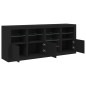vidaXL Aparador con luces LED negro 164x37x67 cm vidaXL Aparador con luces LED negro 164x37x67 cm