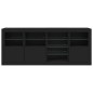 vidaXL Aparador con luces LED negro 164x37x67 cm vidaXL Aparador con luces LED negro 164x37x67 cm