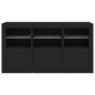 vidaXL Aparador con luces LED negro 123x37x67 cm