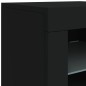 vidaXL Aparador con luces LED negro 123x37x67 cm