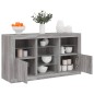 vidaXL Aparador con luces LED gris Sonoma 123x37x67 cm vidaXL Aparador con luces LED gris Sonoma 123x37x67 cm