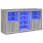 vidaXL Aparador con luces LED gris Sonoma 123x37x67 cm vidaXL Aparador con luces LED gris Sonoma 123x37x67 cm