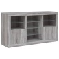 vidaXL Aparador con luces LED gris Sonoma 123x37x67 cm vidaXL Aparador con luces LED gris Sonoma 123x37x67 cm