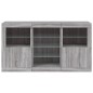 vidaXL Aparador con luces LED gris Sonoma 123x37x67 cm vidaXL Aparador con luces LED gris Sonoma 123x37x67 cm