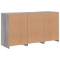 vidaXL Aparador con luces LED gris Sonoma 123x37x67 cm vidaXL Aparador con luces LED gris Sonoma 123x37x67 cm