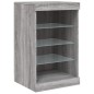 vidaXL Aparador con luces LED gris Sonoma 123x37x67 cm vidaXL Aparador con luces LED gris Sonoma 123x37x67 cm