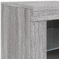 vidaXL Aparador con luces LED gris Sonoma 123x37x67 cm vidaXL Aparador con luces LED gris Sonoma 123x37x67 cm